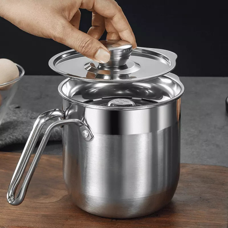 Jarra de Inox Separador de Gema com Tampa Polihousi 1