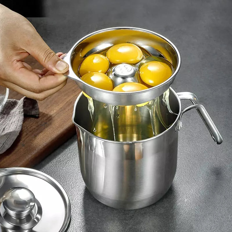 Jarra de Inox Separador de Gema com Tampa Polihousi 6