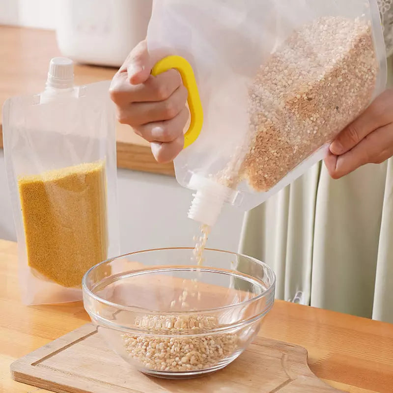 Kit 10 Sacos de Armazenamento Dispenser de Alimentos Polihousi