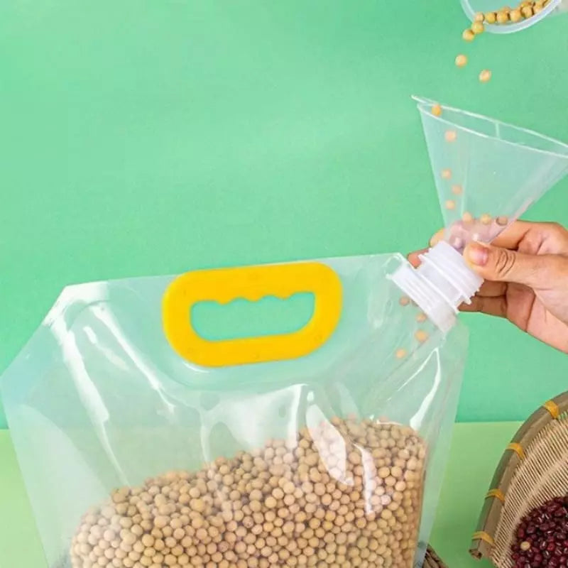 Kit 10 Sacos de Armazenamento Dispenser de Alimentos Polihousi