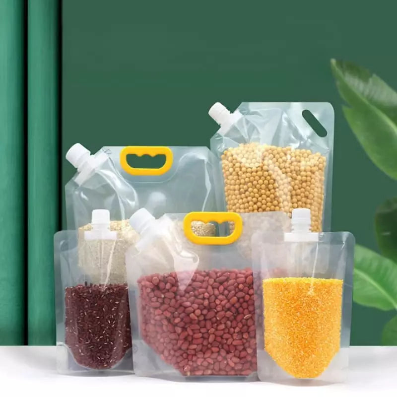 Kit 10 Sacos de Armazenamento Dispenser de Alimentos Polihousi