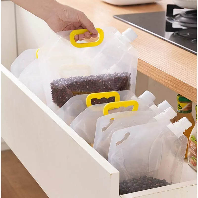 Kit 10 Sacos de Armazenamento Dispenser de Alimentos Polihousi