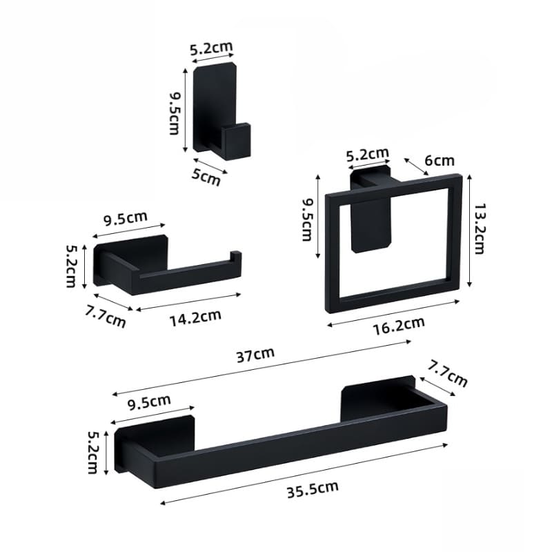 Kit Acessórios para Banheiro Inox 5 Peças Polihousi 15