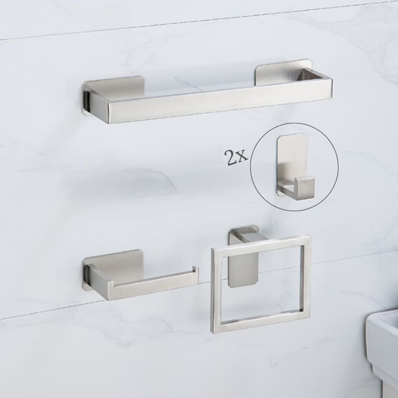 Kit Acessórios para Banheiro Inox 5 Peças Polihousi 12