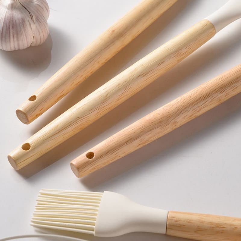 Kit Utensílios de Cozinha 14 Peças Silicone Com Organizador Polihousi 12