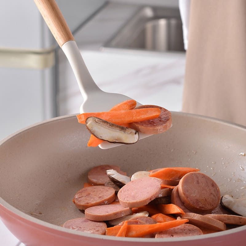 Kit Utensílios de Cozinha 14 Peças Silicone Com Organizador Polihousi 15