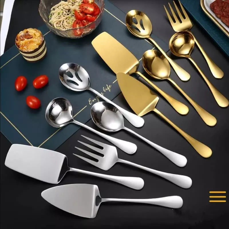 Kit Utensílios de Cozinha 6 Peças Inox Dourado Polihousi 2