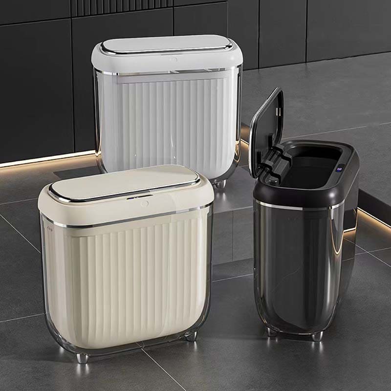 Lixeira para Banheiro e Cozinha Acrílico Automática com Sensor Polihousi 1