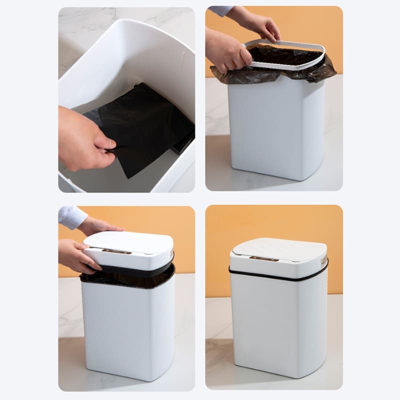 Lixeira para Banheiro e Cozinha Automática com Sensor 15L Polihousi 11