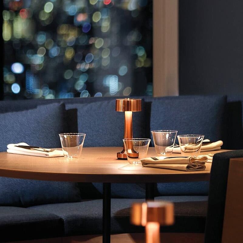Luminária de Mesa LED Decoração Retrô Recarregável Polihousi 6