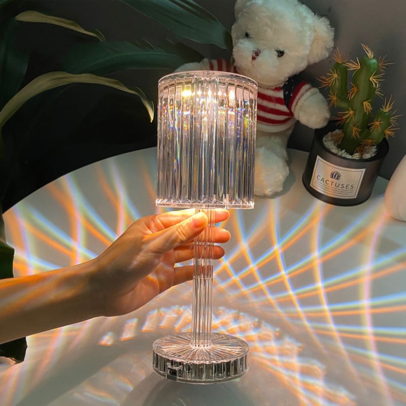 Luminária de Mesa LED Recarregável Sem Fio Cristal Polihousi 2