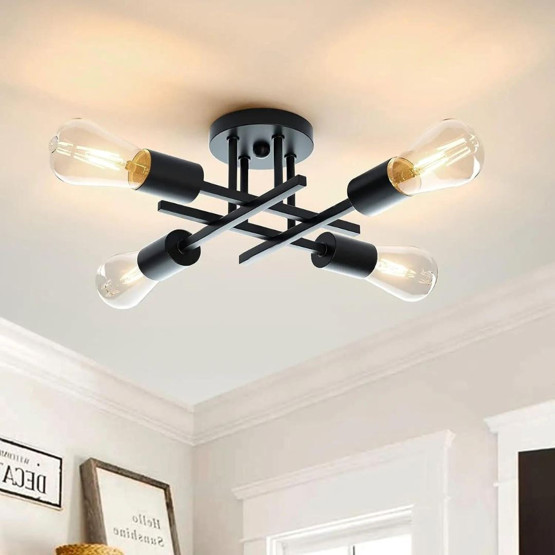 Lustre Luminaria de Teto Industrial Moderno Polihousi 2