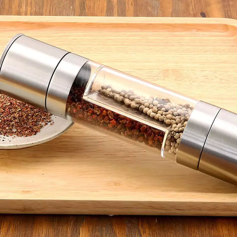Moedor de Pimenta e Temperos Manual Inox 2 em 1 Polihousi 2