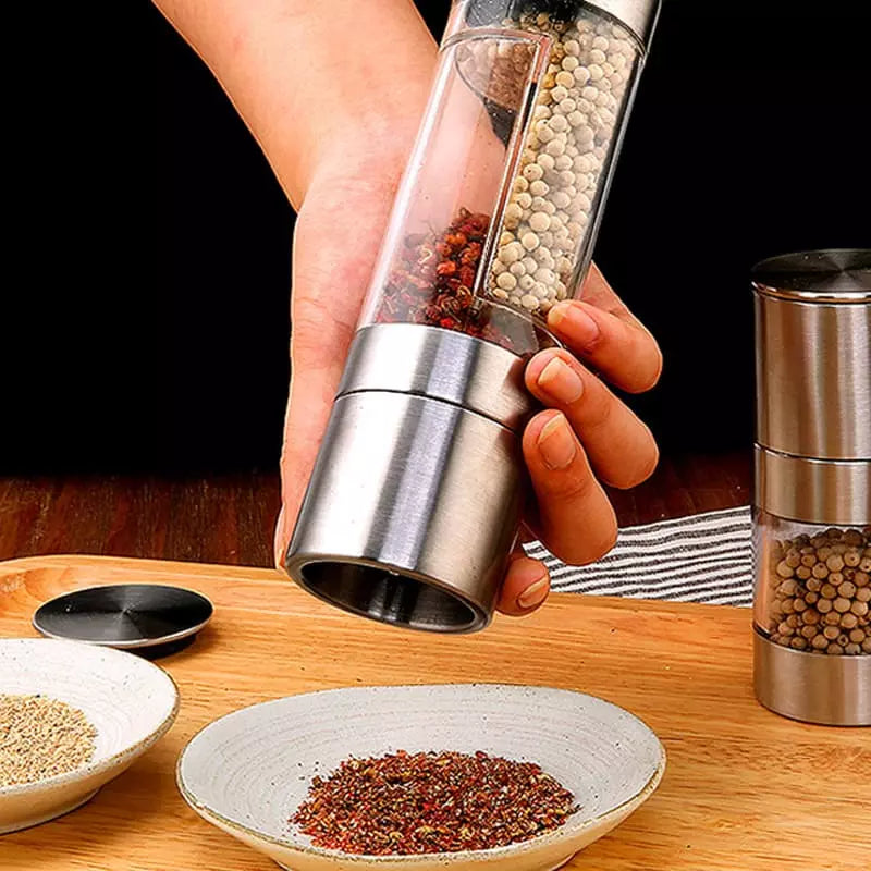 Moedor de Pimenta e Temperos Manual Inox 2 em 1 Polihousi 4