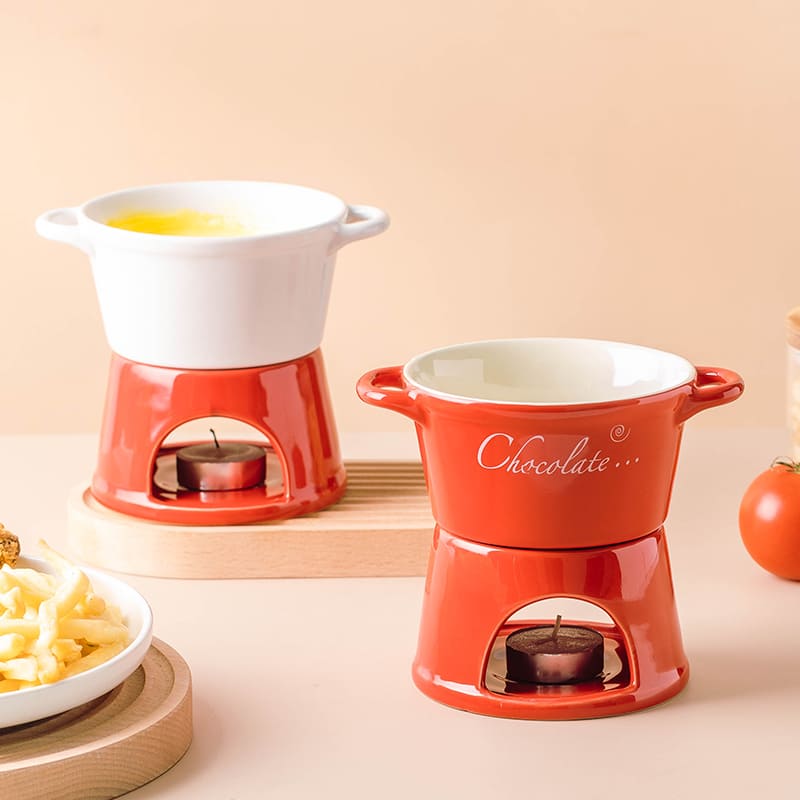 Panela de Fondue de Queijo e Chocolate Cerâmica Polihousi 3