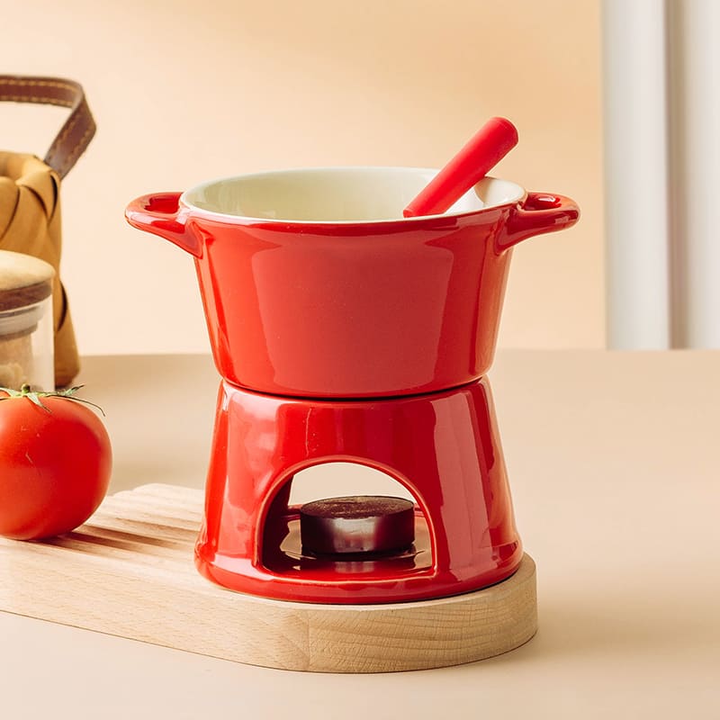 Panela de Fondue de Queijo e Chocolate Cerâmica Polihousi 4