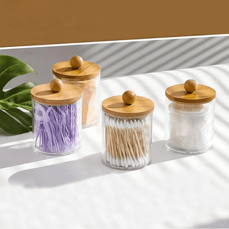 Organizador Porta Algodão e Cotonete Acrílico Kit Polihousi 7