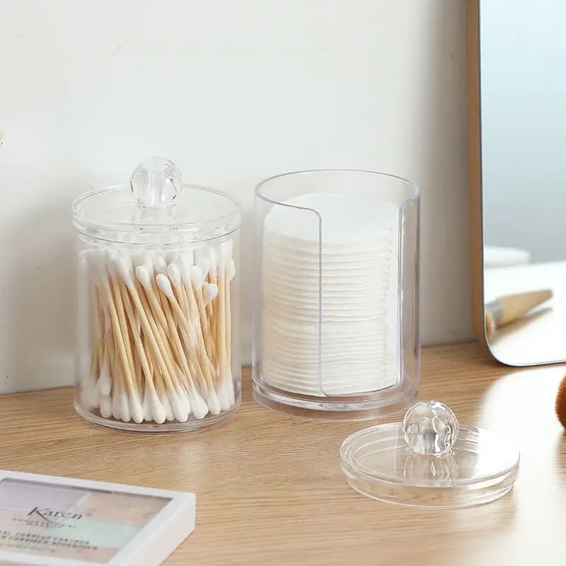 Organizador Porta Algodão e Cotonete Acrílico Kit Polihousi 9
