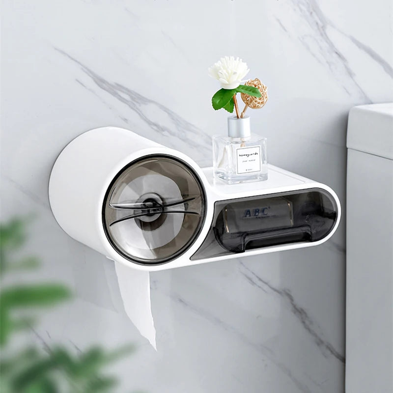 Porta Papel Higiênico Suporte Papel Higiênico com Gaveta Polihousi 9
