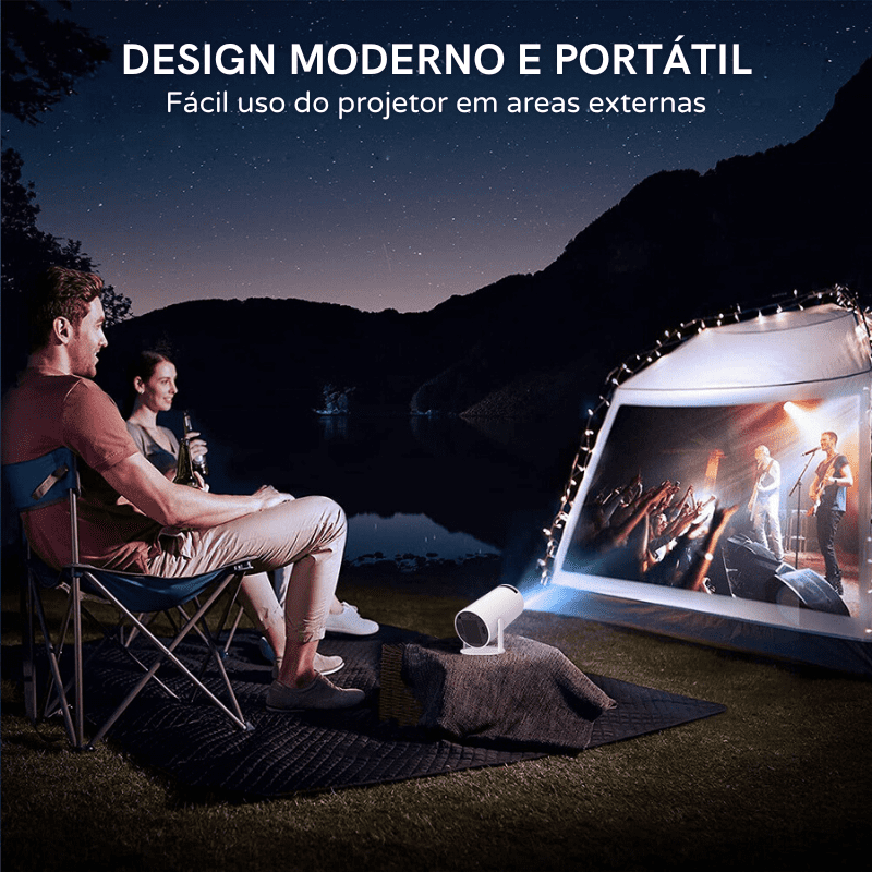 Projetor Portátil 4K 1080p Cinema em Casa Ultra HD Polihousi 4
