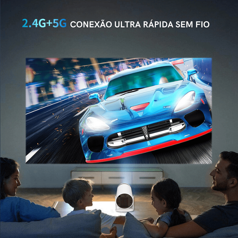 Projetor Portátil 4K 1080p Cinema em Casa Ultra HD Polihousi 5