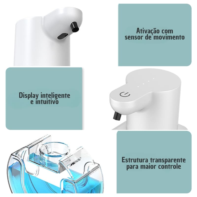 Saboneteira Dispenser Sabonete Líquido Automático Gel Espuma Polihousi 6