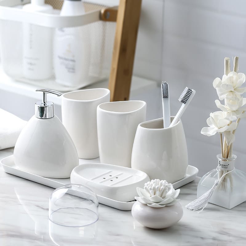 Saboneteira Kit Banheiro Lavabo Conjunto de Banheiro Polihousi 1