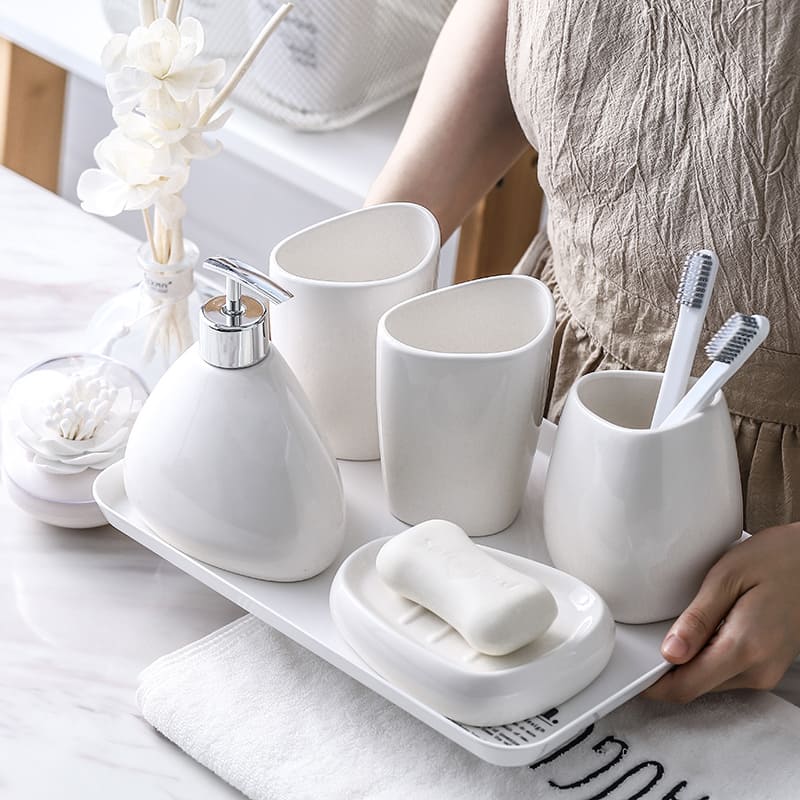 Saboneteira Kit Banheiro Lavabo Conjunto de Banheiro Polihousi 2