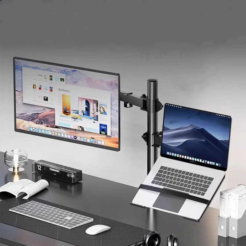 Suporte Monitor e Notebook Articulado para Mesa Polihousi 1