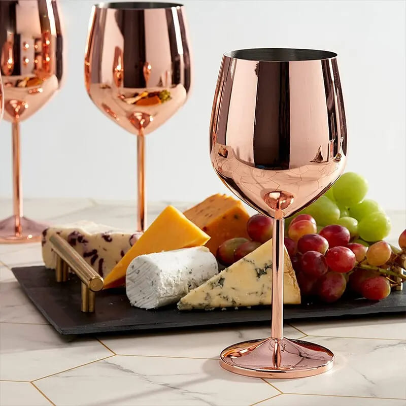 Taça de Vinho Colorida Inox Inquebrável Bar em Casa Polihousi 4