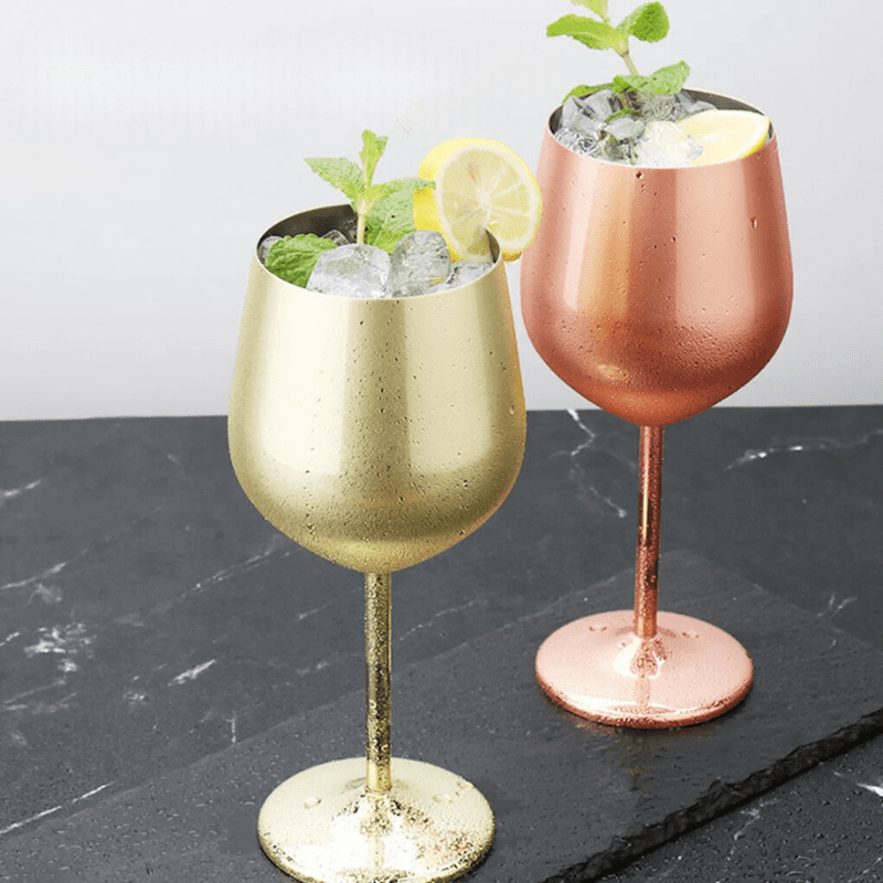 Taça de Vinho Colorida Inox Inquebrável Bar em Casa Polihousi 6