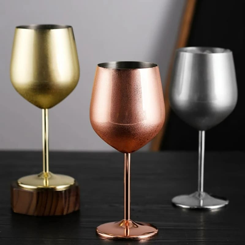 Taça de Vinho Colorida Inox Inquebrável Bar em Casa Polihousi 7