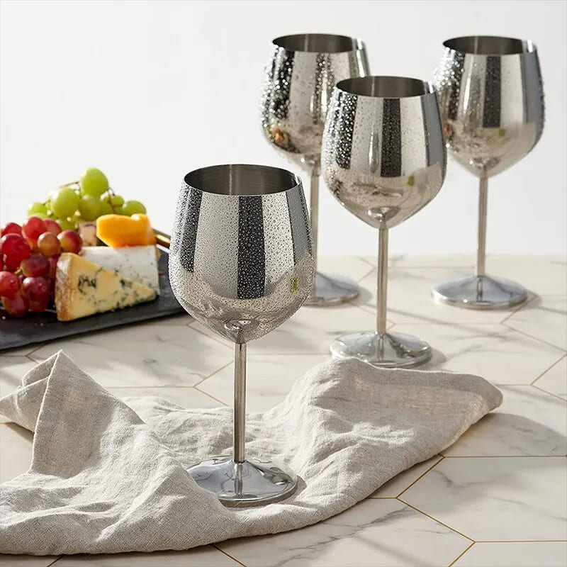 Taça de Vinho Colorida Inox Inquebrável Bar em Casa Polihousi 9