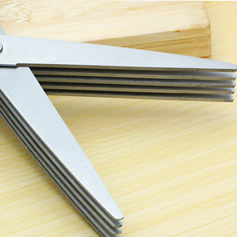 Tesoura de Picotar Cozinha 5 Lâminas Temperos Inox Polihousi 10