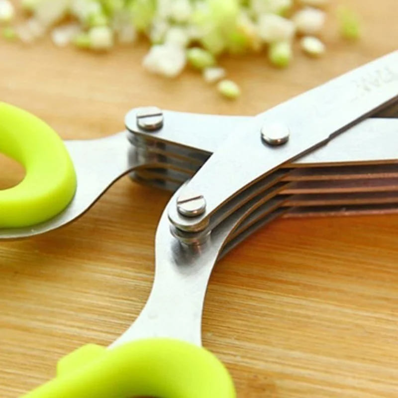 Tesoura de Picotar Cozinha 5 Lâminas Temperos Inox Polihousi 5