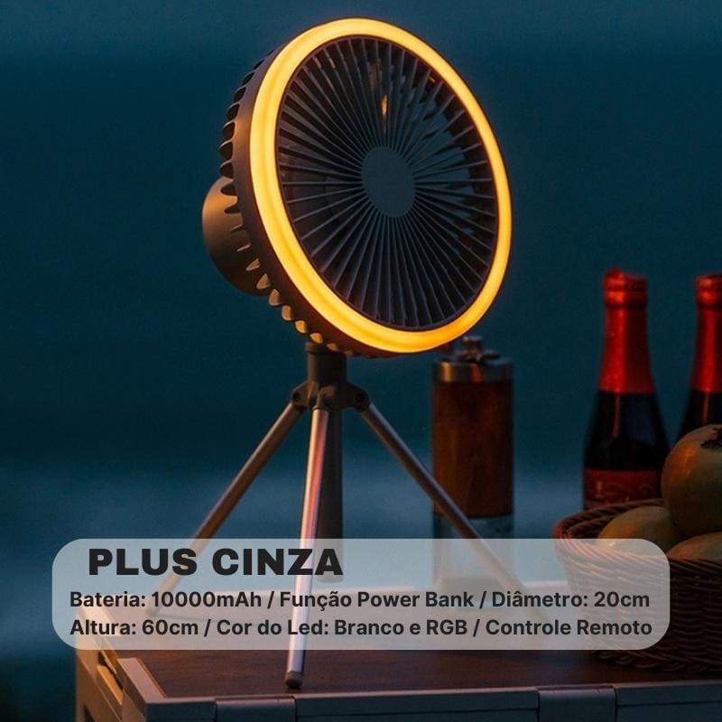 Ventilador de Coluna Portátil Recarregável de Mesa Polihousi 12