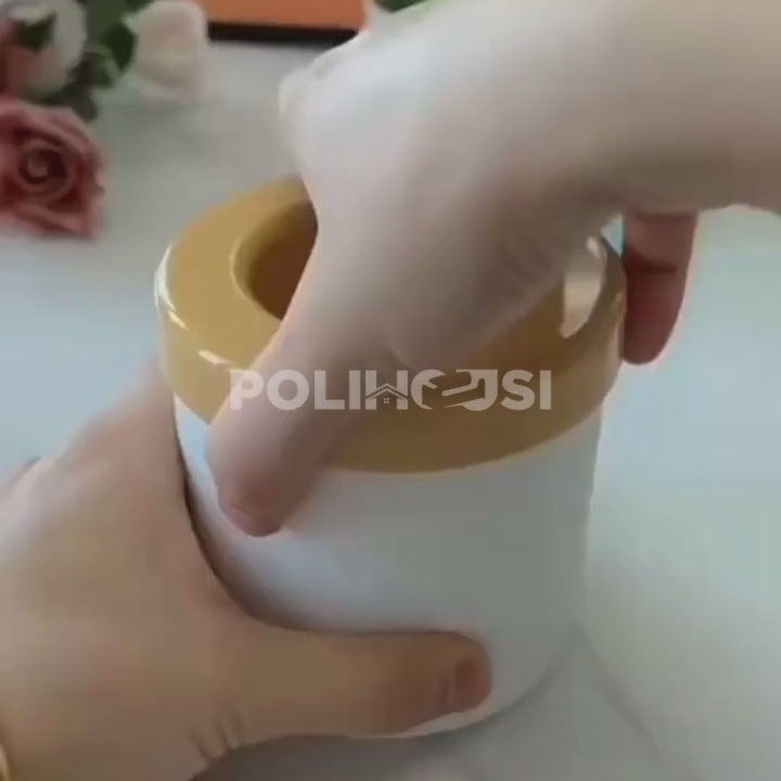 Forma de Gelo de Silicone Redonda com Tampa - Polihousi 10