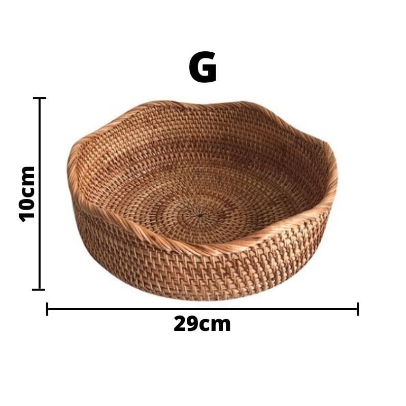 Cesta de Vime em Rattan Feita a Mão 13