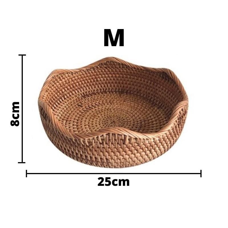 Cesta de Vime em Rattan Feita a Mão 12