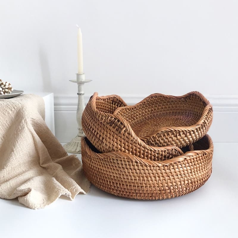 Cesta de Vime em Rattan Feita a Mão 8