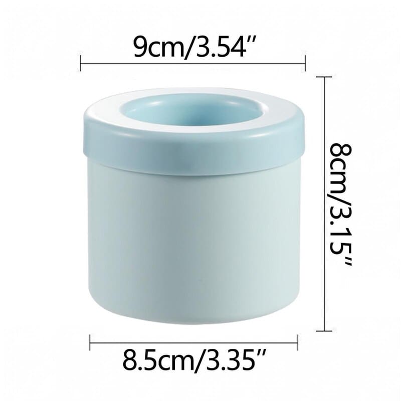 Forma de Gelo de Silicone Redonda com Tampa - Polihousi 9