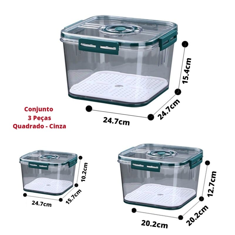 Organizador de Geladeira com Tampa e Marcador de Data 24