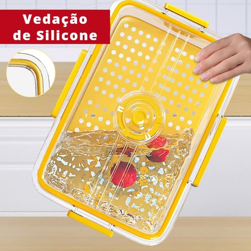 Organizador de Geladeira com Tampa e Marcador de Data 12