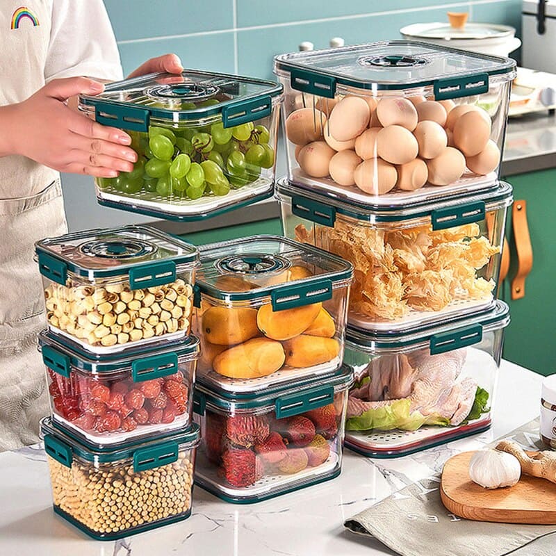 Organizador de Geladeira com Tampa e Marcador de Data 2