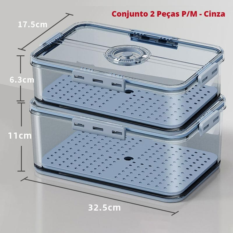 Organizador de Geladeira com Tampa e Marcador de Data 23