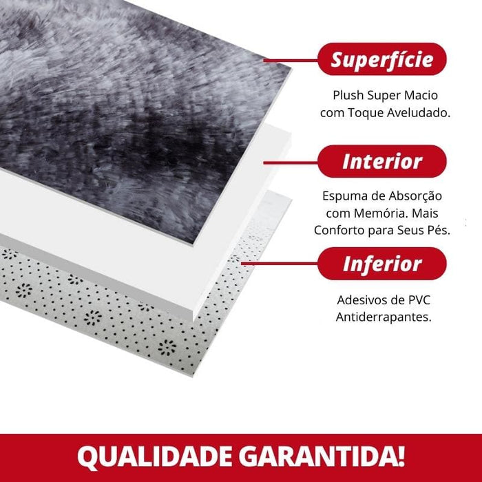 Tapete Felpudo Liso - Preto 3