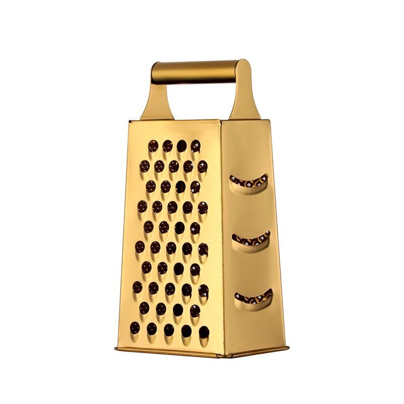 Ralador de Queijo e Legumes Multifuncional Dourado Inox 9