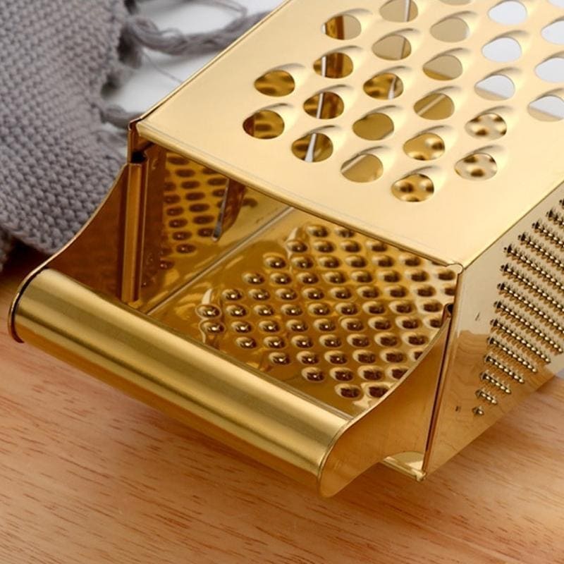 Ralador de Queijo e Legumes Multifuncional Dourado Inox 2