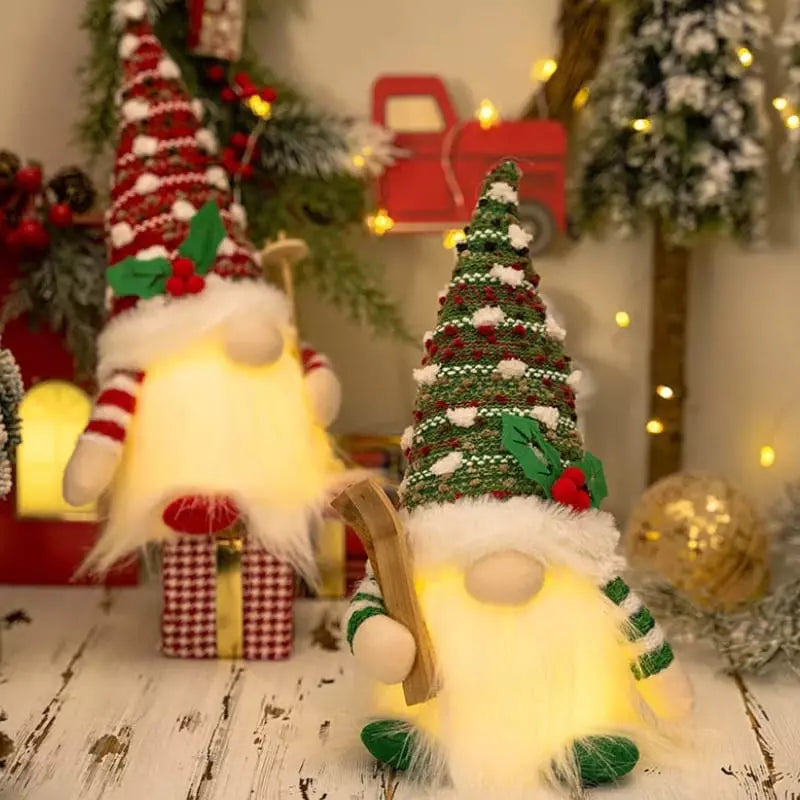 Boneco Gnomo de Natal com LED 30cm Decoração de Natal Polihousi 5