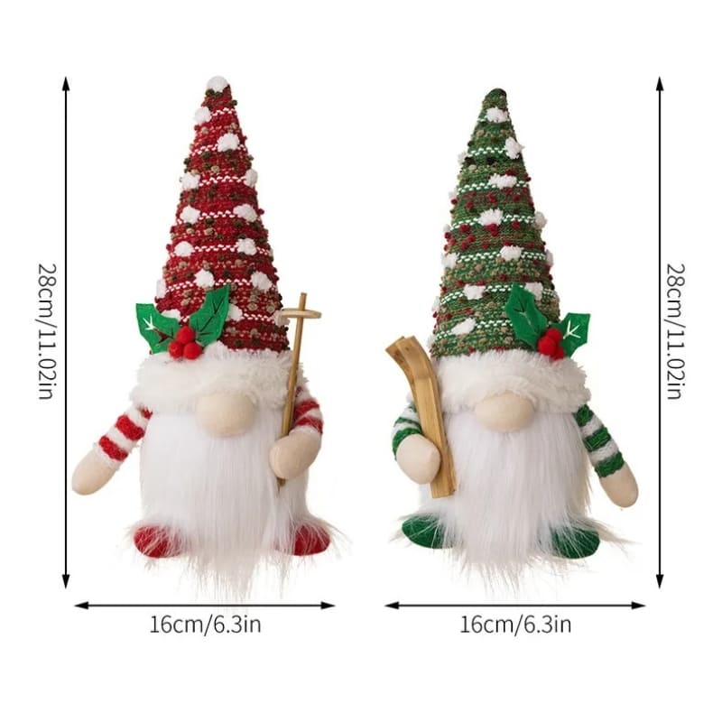 Boneco Gnomo de Natal com LED 30cm Decoração de Natal Polihousi 16